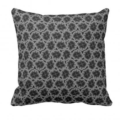 Ameeba-Musta-Throw-Pillow designed by Blondina Elms Pastel, elms The Boutique
