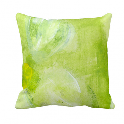 Vihreat-Throw-Pillow designed by Blondina Elms Pastel, elms The Boutique