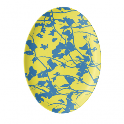 Sininen-Keltainen-Perhosia-Porcelain-platter designed by Blondina Elms Pastel, elms The Boutique