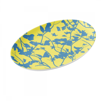Sininen-Keltainen-Perhosia-Porcelain-platter designed by Blondina Elms Pastel, elms The Boutique