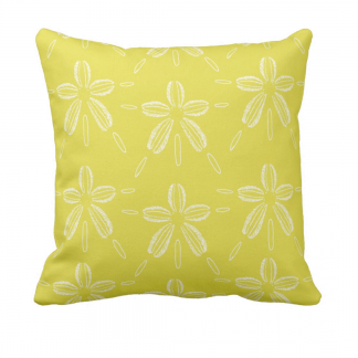 Hiekka-dollari-suonvihrea- throw_pillow designed by Blondina Elms Pastel, elms The Boutique
