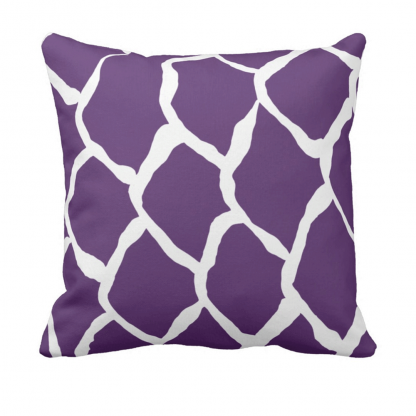 kalan-suomut--violetti throw_pillow designed by Blondina Elms Pastel, elms The Boutique